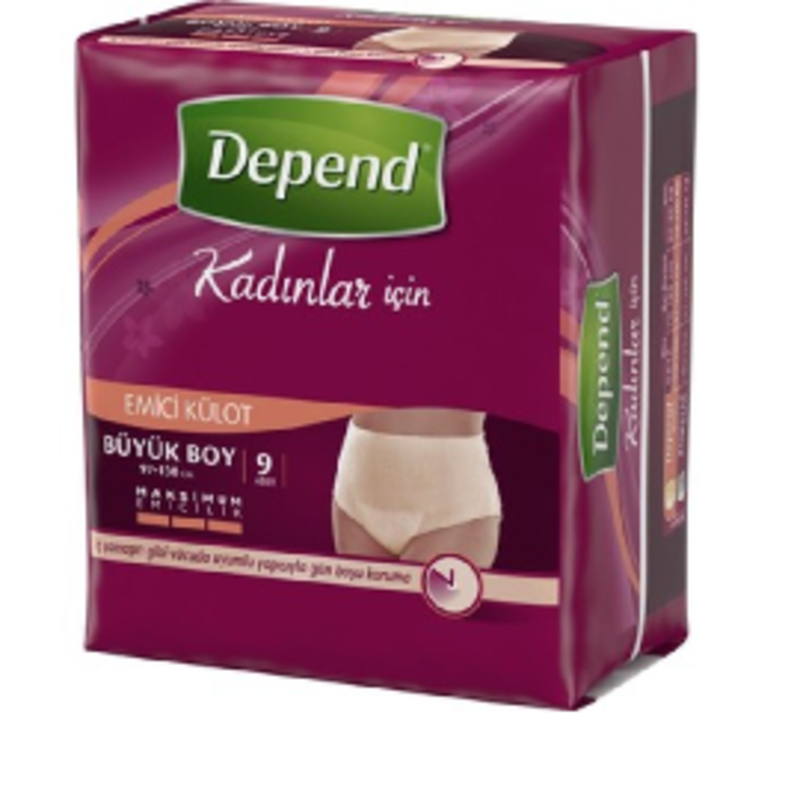 Depend Emici Külot 9 Adet Büyük Large